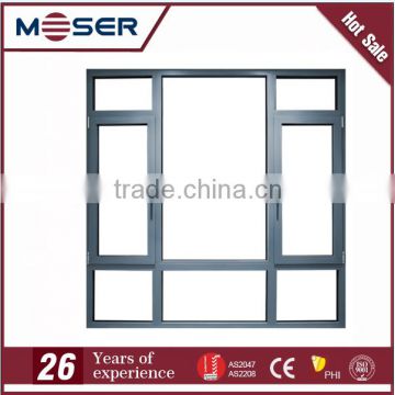 Moser double glazed aluminum window/window aluminum