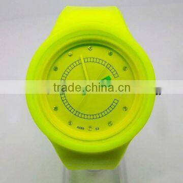 Silicone Watch Quartz Stainless Steel Back