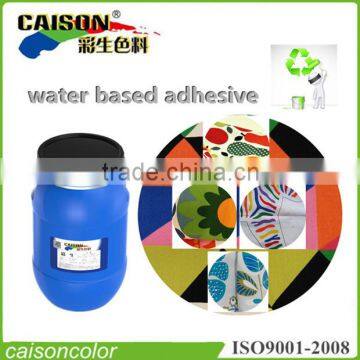 Environmentally friendly water based adhesive in textile application