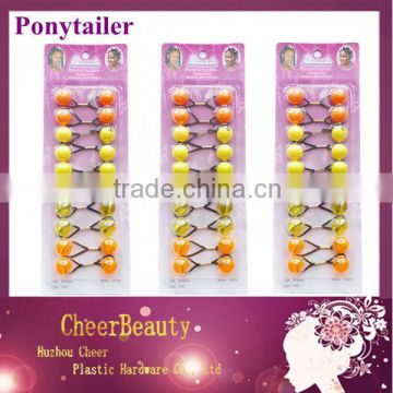 Ponytail rubber bands PT009/rubber hook and loop elastic bands/hair bands bulk