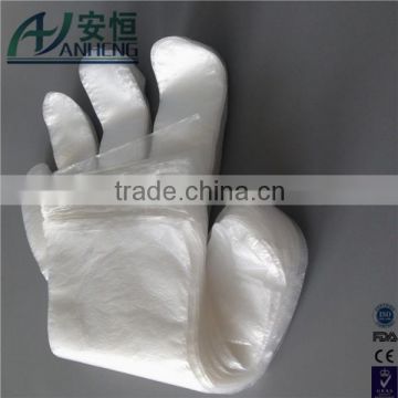 Disposable Clear Poly Hybrid Stretch Gloves, Copolymer Polyethylene PE gloves
