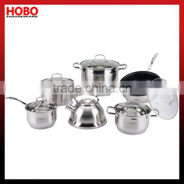 11 Pcs whistling Kettle Stainless Steel Cookware Set cooking pot kitchenware