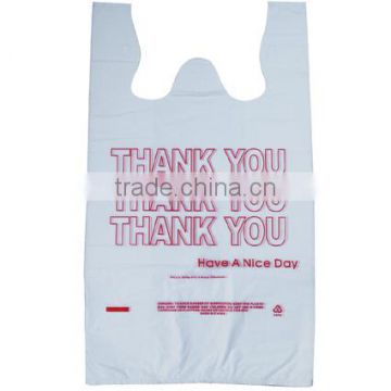 Plastic thank you t-shirt bags 15mic