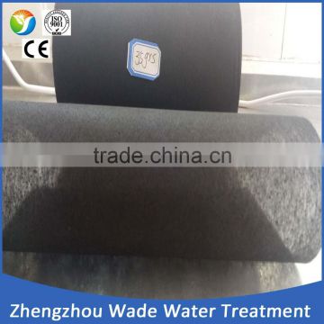 High efficient adsorbent polyester carbon filter cloth for air / water / oil filtration /charcoal filter cloth on sale