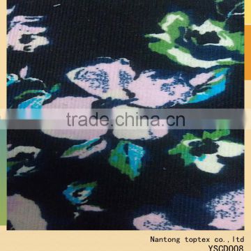 printed cotton fabric/ corduroy cotton fabric /100 cotton textile fabric for ladies