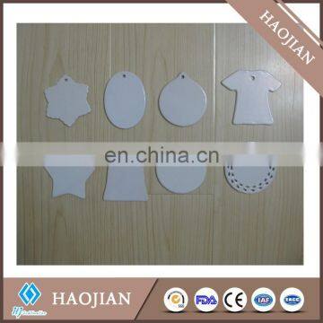 sublimation printable white ceramic ornaments