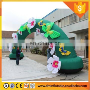 outdoor inflatable arch with flowers for decoration