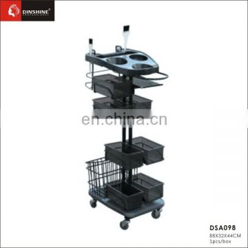 hair salon trolley carts with plastic drawer