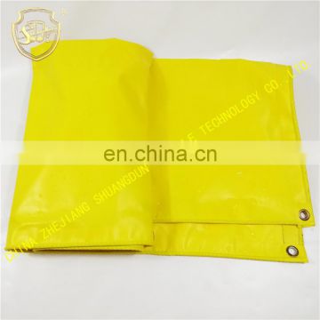 Yellow tarpaulin,China Zhejiang canvas factory sells all kinds of tarpaulins with all kinds of thickness.