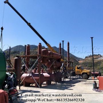 Hot sale batch type waste tyre pyrolysis equipment recycling tire to oil in USA