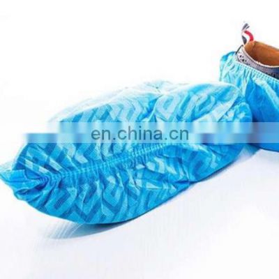 Non Woven Slip Resistant Disposable Shoe Covers Blue Non-Skid Disposable Non woven Blue with Factory Price