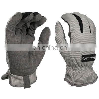 Construction anti vibration synthetic leather safety gloves worker
