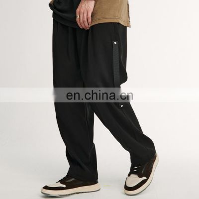 Europe and the United States solid color sport joggers summer long trousers cotton  for men
