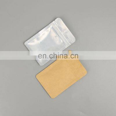 Ready to ship Low MOQ aluminum foil mylar bags kraft paper bag plastic zipper transparent window bags