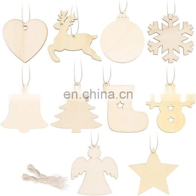 unfinished painted christmas wood ornaments 100 pieces wooden cutouts pendants