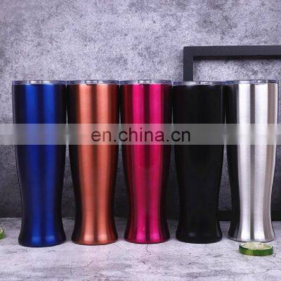30oz Stainless Steel Skinny Vacuum Insulated Double Wall  Wine Tumbler