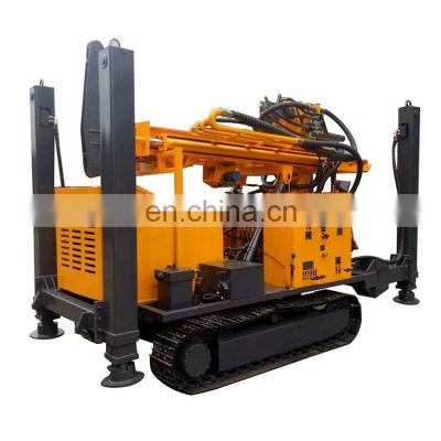 OrangeMech JDL350 working with mud pump and DTH impactor crawler type hydraulic water well drilling rig machine for sale