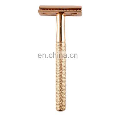 Matte Gold Shaving Safety Razors Use Copper Alloy High Quality Classic Women Double Edged Twin Blade Personal Care &gift 10pcs