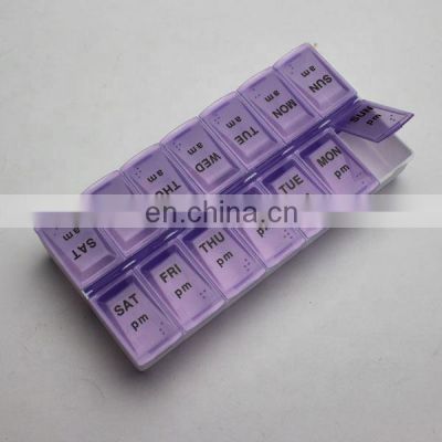 Pill Box Price Very Low Custom Cheap Many Volors 14 Days Medication Plastic Pill Poxes