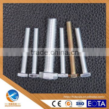 AOJIA factory DIN933/931 HEX BOLTS M6-M30 CARBON STEEL