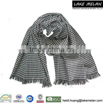 100% Acrylic Woven Scarf With Swallow Gird Pattern For Lady