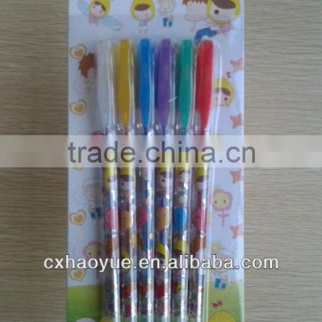 China manufacturer 16 colors varieties of design glitter gel pen