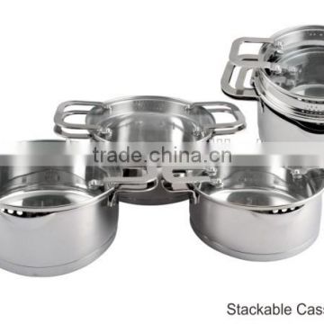 China products kitchen utensil steamer stainless steel pots and pans induction cooker