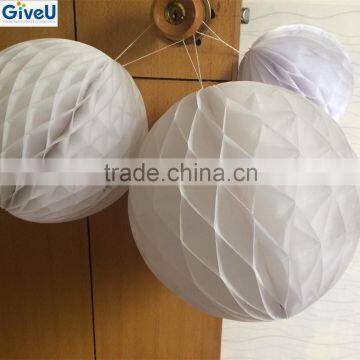 2016 Popular Set3 White Color Size 15cm/20cm/25cm Tissue Paper Boules Wedding Stage Background Decorations