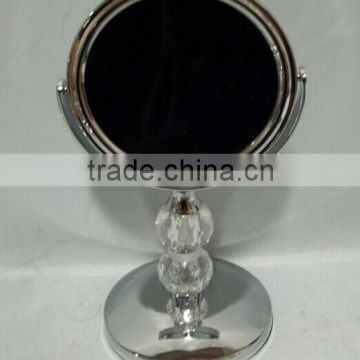 120*100*210mm 1X/2-10X double sided makeup mirror with big acrylic bead on pole