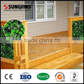 2015 hot green plastic fake vines fences with grass