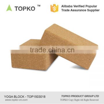 TOPKO Wholesale custom printing eco-friendly natural cork yoga block