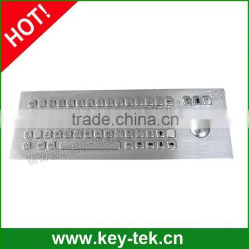 Compact Format IP65 Stainless Steel Keyboard with Trackball