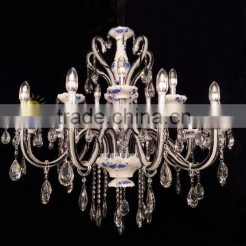 Vintage glass crystal led pendant light