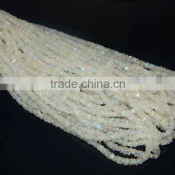 Super Top AA Quality Rainbow Moonstone Gemstone Heishi Shape Beads Wholesale Price