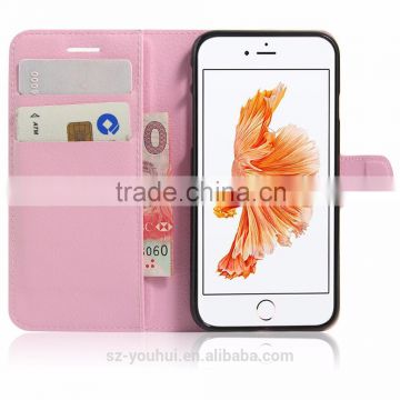 Factory direct sale folio wallet case for iphone 7