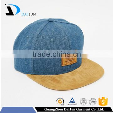 2016 Guangzhou high quality jeans material and corduroy bim embossed plastic back closed men custom jeans cap