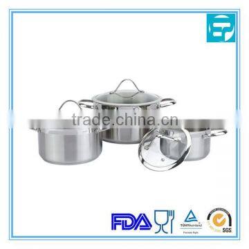 6PCS Stainless steel kitchen pot set