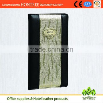 genuine leather cheap menu cover for restaurant with high quality