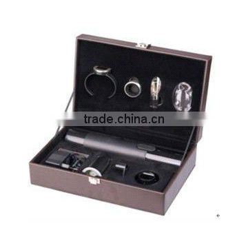 wine set, wine accessories set,wine accessories with lether box