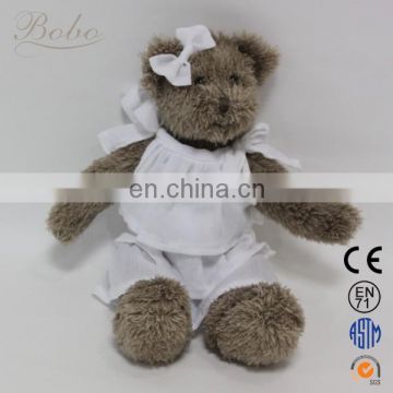Soft Stuffed Animals Promotional Bear Teddy with Clothes Dressing at Alibaba.com