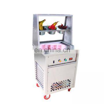 2018 Thailand Flat Pan Fry Roll Ice Cream Machine for Ice cream roll making