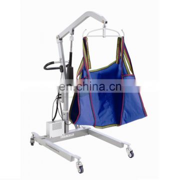 Electric patient lift chair for transfer to bed