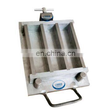 Steel made 40*40*160mm concrete cube test mould concrete molds with with clamp base plate