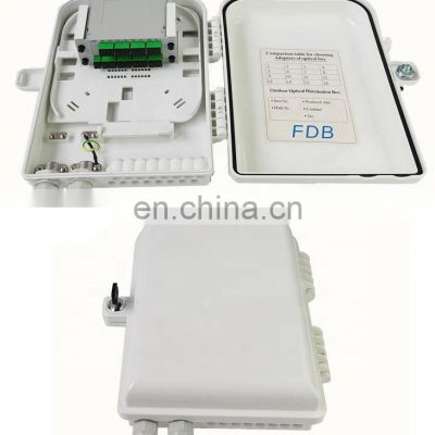 FTTH 16 Fiber Cores Distribution Box White FDB PC+ABS Fiber Terminal Box Adapter Distribution Box