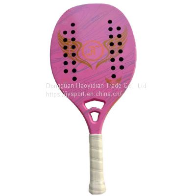 carbon beach tennis racket lady design 22mm thickness padel racquet  JYBT04