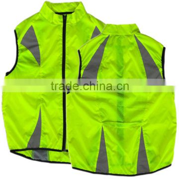 Reflective safety running vest high visibility