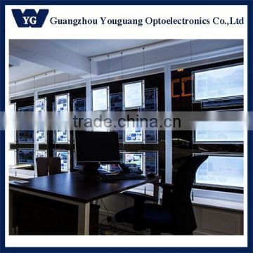 Hanging single side or double sided Crystal Acrylic LED Panel Display Lightbox