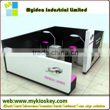 Mall eyebrow threading kiosk,cosmetic shop interior design