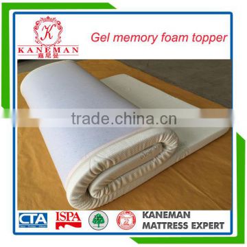Hot selling hight quality breathable gel memory foam mattress topper