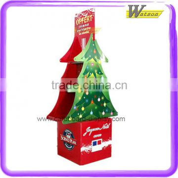 free floor standing christmas tree design cardboard display stand for Christmas gift